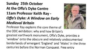 Talk by Professor Keith Ray - Offa's Dyke: a window on early medieval Britain @ Offa's Dyke Centre